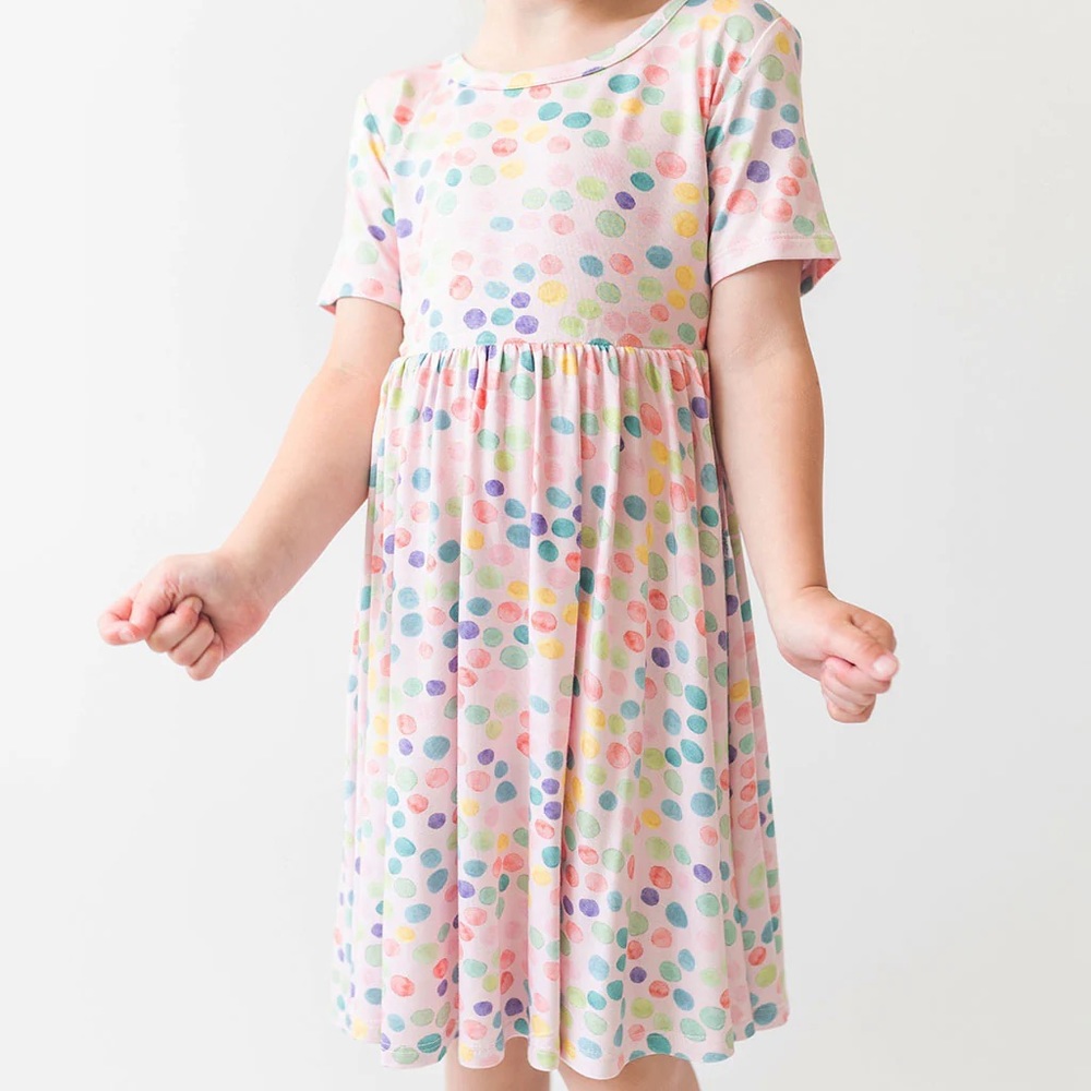 Posh Peanut Short Sleeve Basic Twirl Dress - Estelle